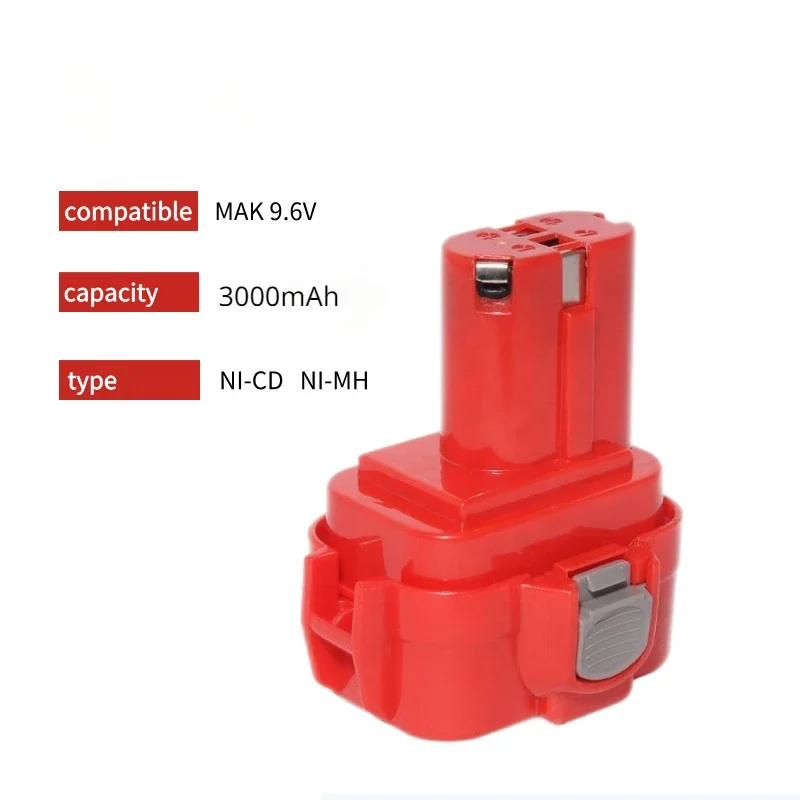 9.6V 3.0Ah PA09 Rechargeable NI-CD Battery for Makita 9100 9120 9122 9133 9134 6207D 6222D Cordless Drill Power Tool Battery