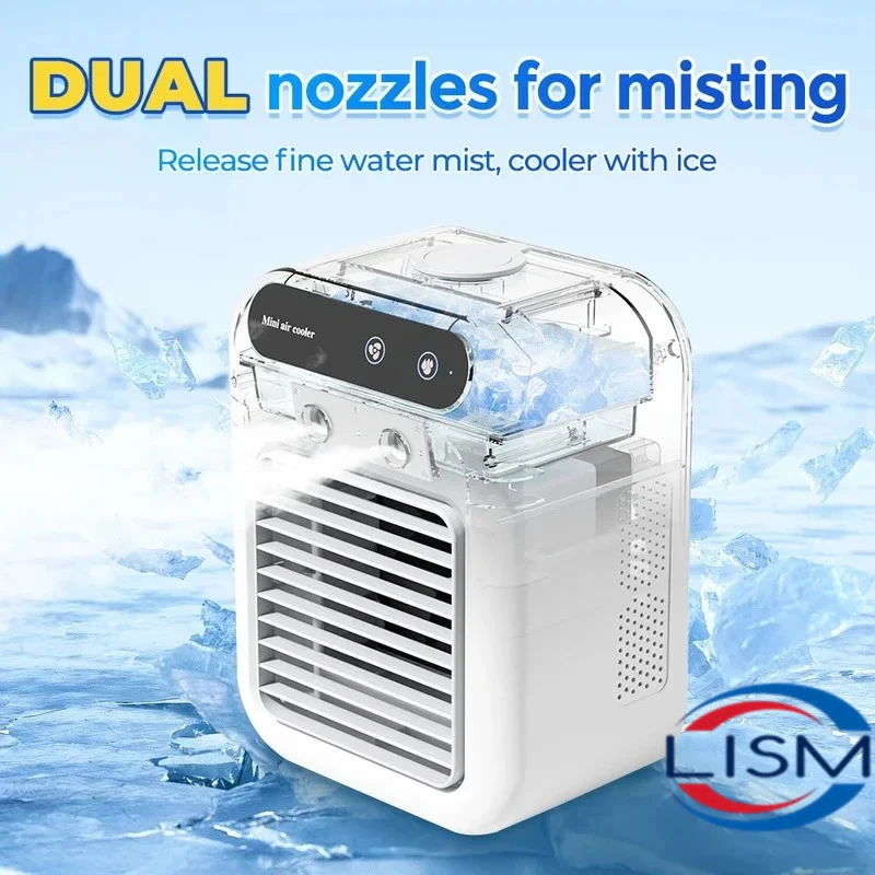 

Small portable air conditioner fan, small air cooler, mini humidifier for home and office