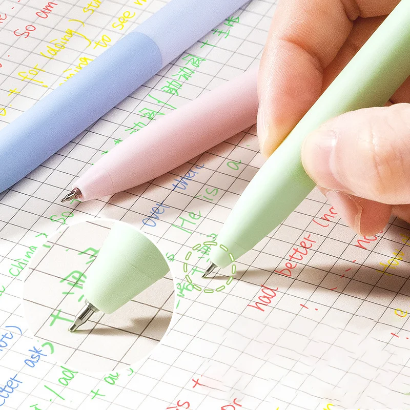 6Pcs Retro Color Gel Pens Set Colored Journal Pens Large Capacity Student Stationery School Supplies For Note Taking Writing