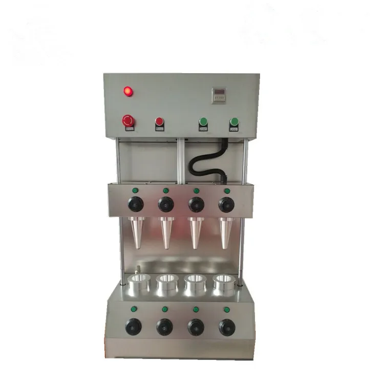 

The best selling 304 stainless steel commercial Pizza Cone Maker/Making Machine with 4 heads