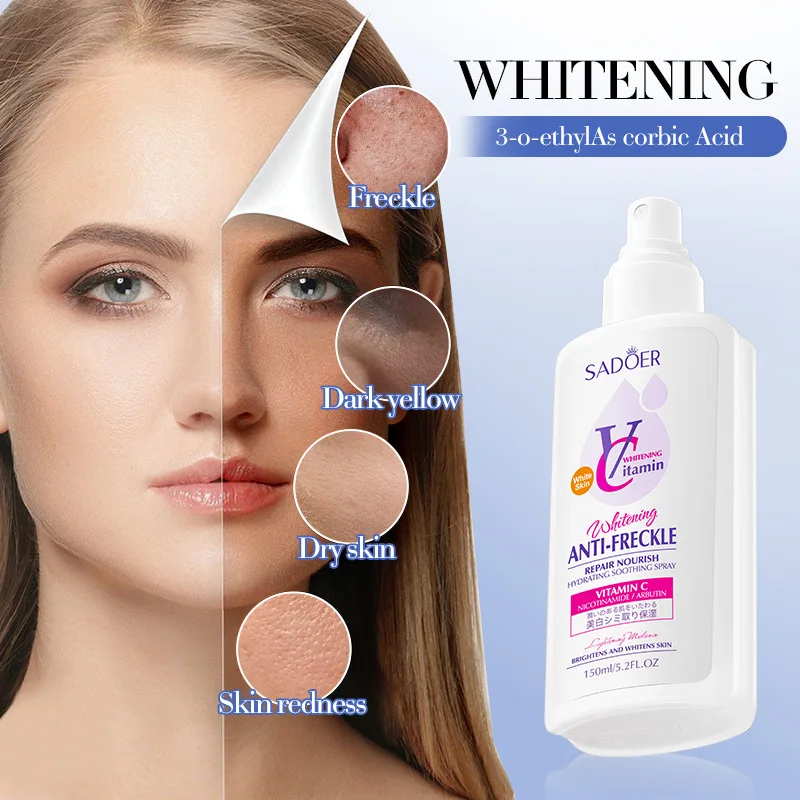 Face Whitening Serum Spray Brightening Removal Wrinkles Fade Blemishes Dark Spot Soothing Facial Moisturizing Essence Skin Care