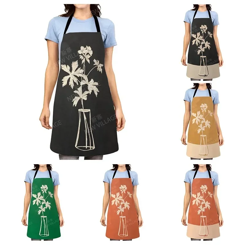 nordic Aesthetic Women kitchen apron kids original Children Waterproof girl princess waiter work apron oil proof boho plant