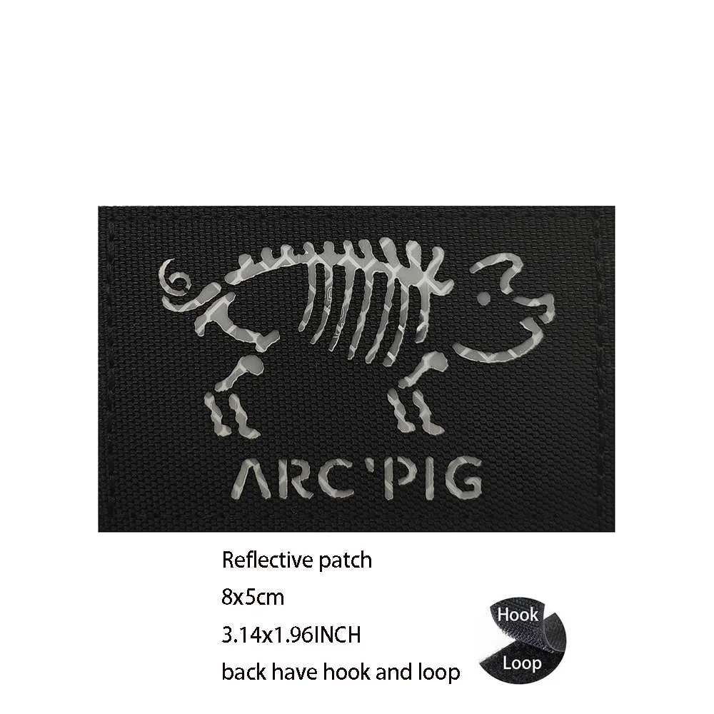 Outdoor Bag Accessories Skull Series Laser Cut  Armband IR Reflective Badge Mystery Ranch Glow-in-the-dark Magic Backpack Patch