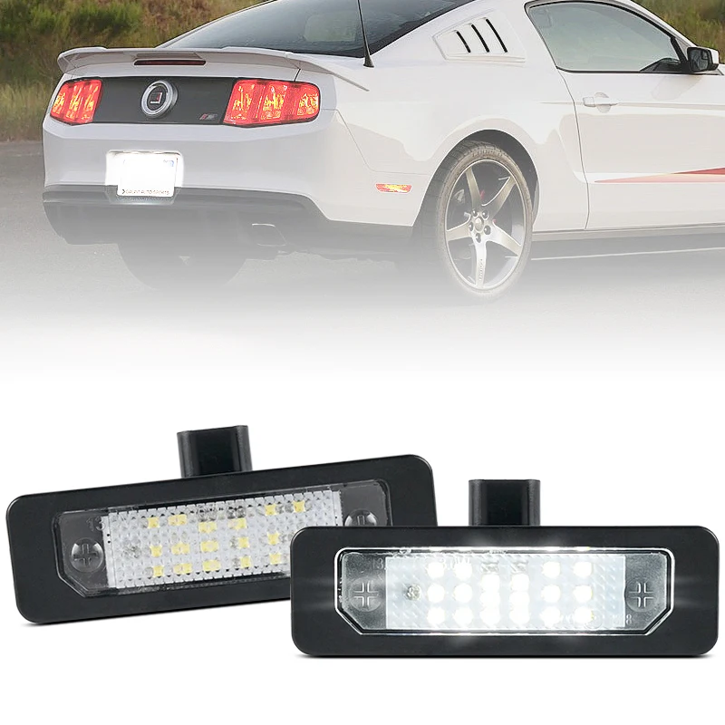 2Pcs For Ford Flex Taurus Mustang Focus Fusion Mercury Sable Milan Lincoln MKZ MKX MKT White LED Number License Plate Light