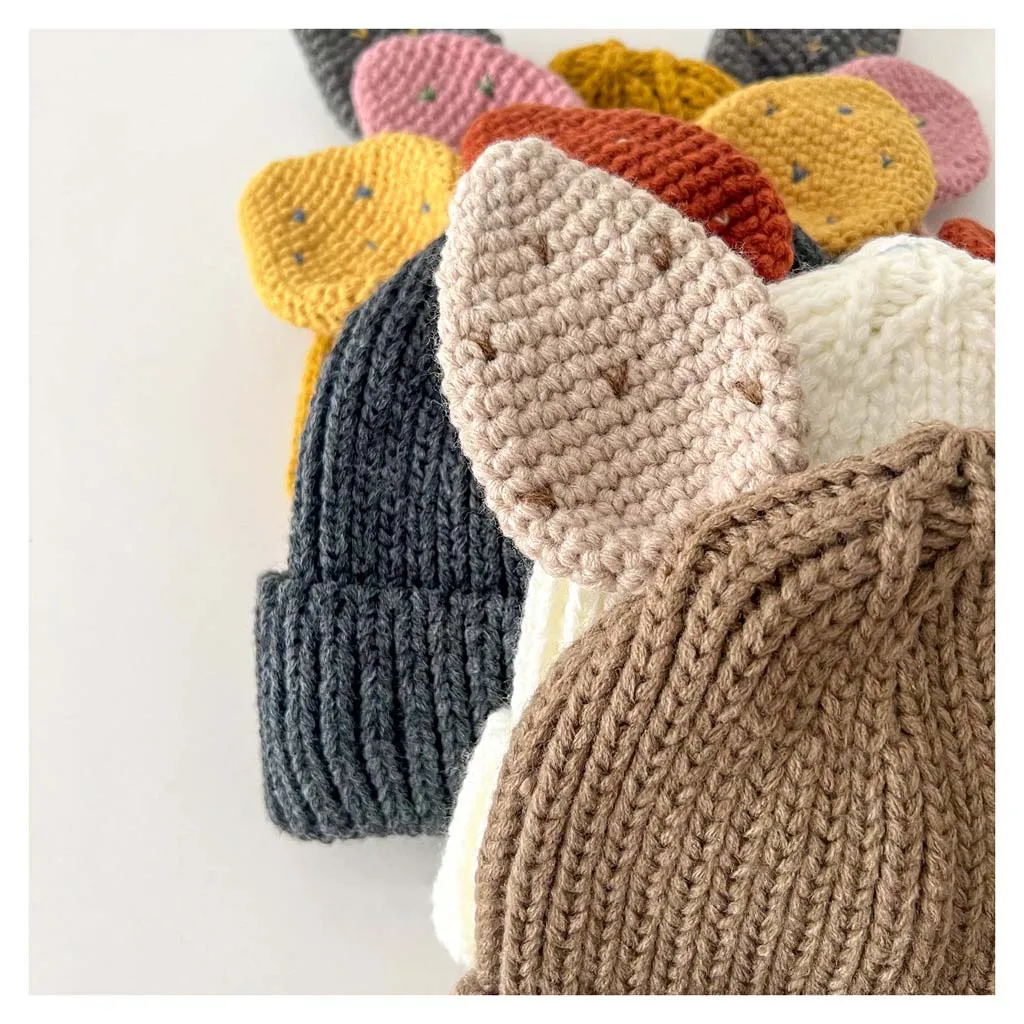 Chapeau bébé lapin avec oreille pour enfants, joli bonnet pour garçons et filles, pull en laine chaude, automne 2023