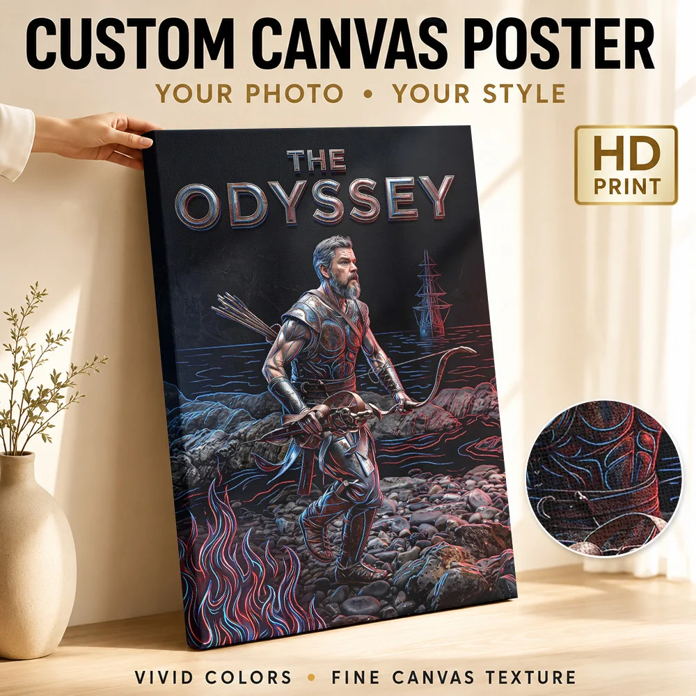 The Odyssey Movie Framed Canvas Print Poster Personalized Vintage Movie Wall Paintings Decoration for Living Room Home Theater