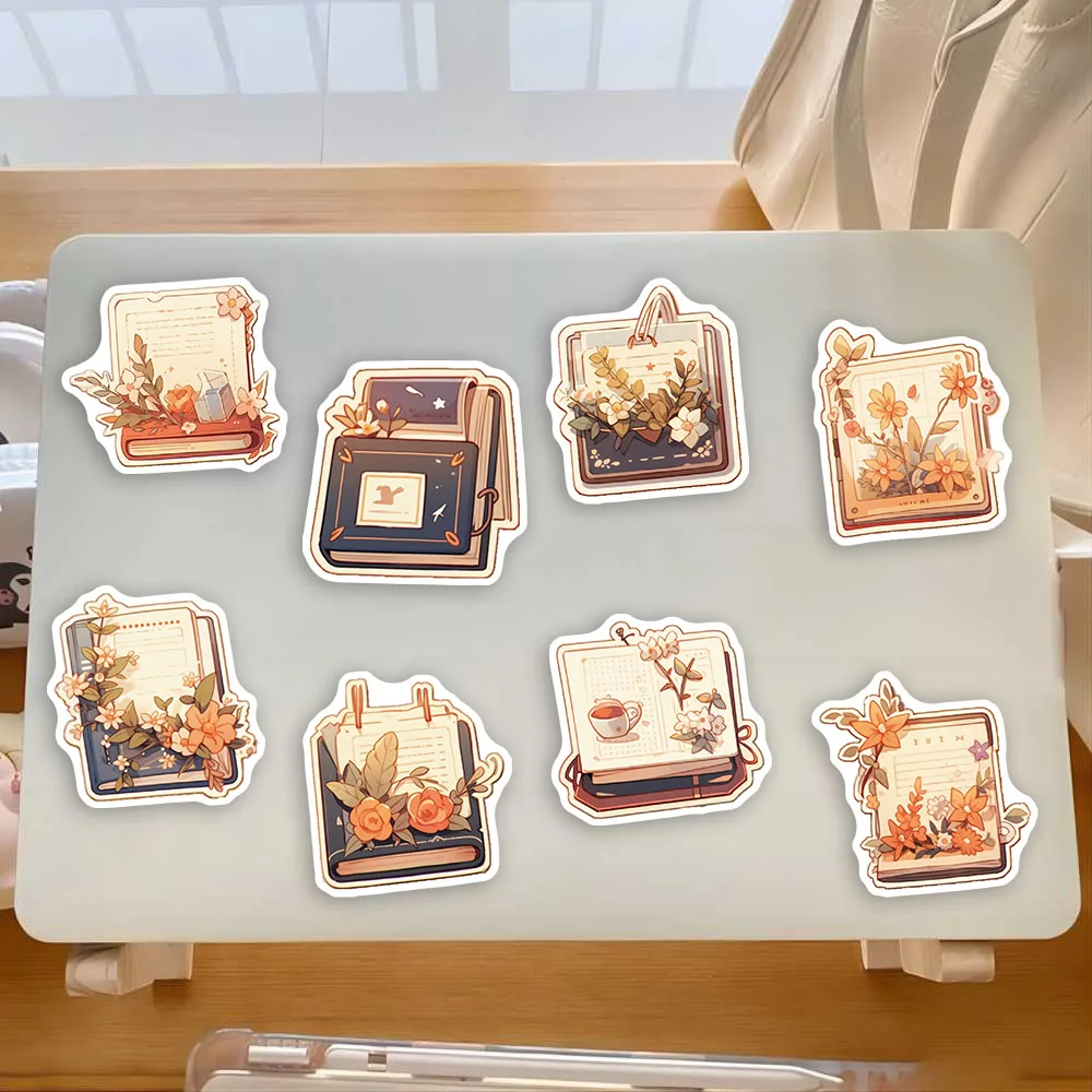 50 قطعة من ملصقات الهاتف الممتعة على شكل زهرة المعرفة الكرتونية، ملصقات ألعاب الكمبيوتر المحمول وكوب الماء