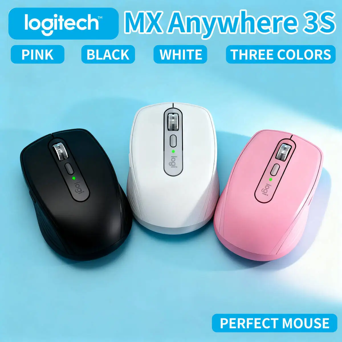 

Logitech MX Anywhere 3S Bluetooth – Ergonomic, Custom Buttons, High-Precision, Silent Operation