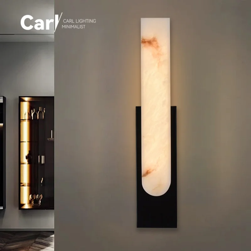 Marble Wall Light Living Room Back Wall Light Modern Chinese Simple Luxury Bedroom Hall Staircase Wall Light