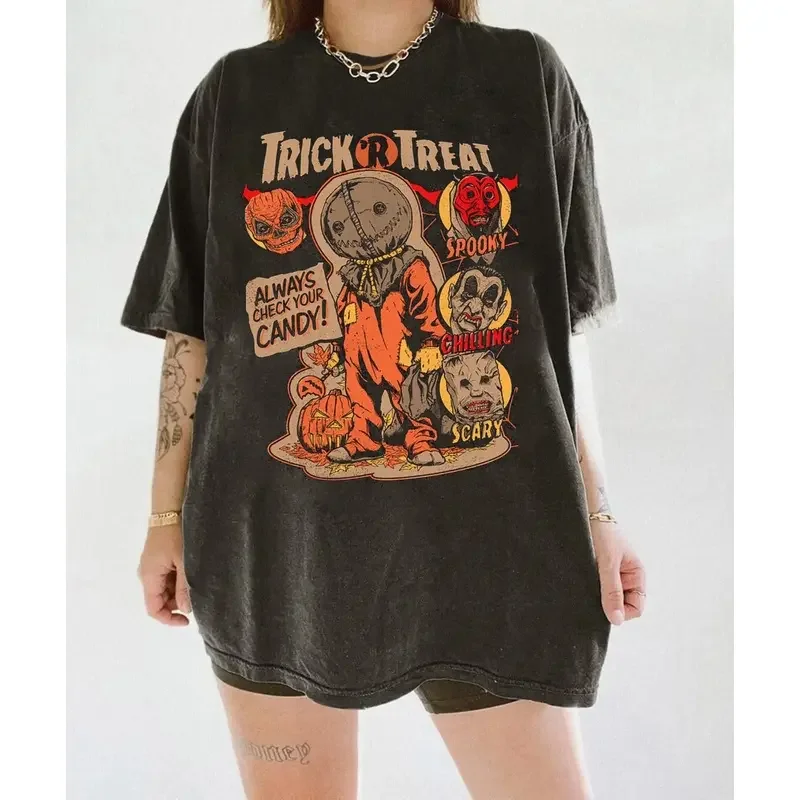Vintage Halloween Trick Or Treat Shirt, Horror Movie Shirt, Halloween Shirt, Movie Shirt, Spooky Season, Halloween Pumpkin Shirt,sohochic