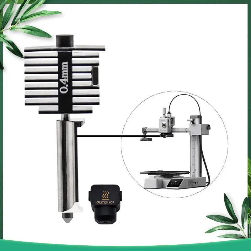 

(НОВИНКА) для Bambu A1 Mini/A1, обновленная печатающая головка, высокотемпературное сопло из закаленной стали 0,4 мм, комплект горячего конца, экструдер