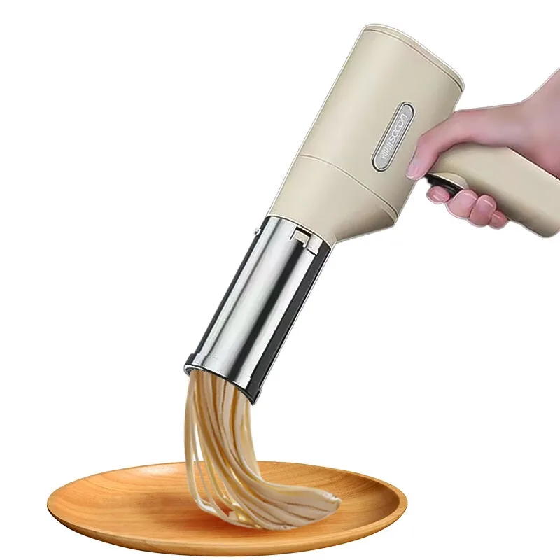 

Electric Noodle Pasta Makers with 5 Attachments Automatic Stainless Steel Mini Handheld Noodle Press Machine