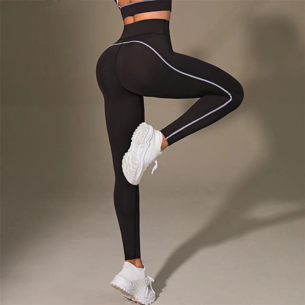 Women Gym Yoga Butt Lifting Leggings High Waist Quick Dry Sports Pants With Elastic Waistband Exercise Trousers Workout Leggings