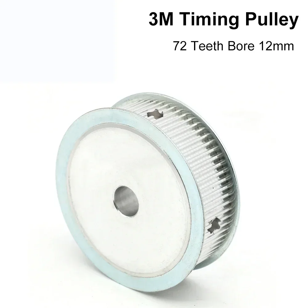 HAOJIAYI 3M72 الأسنان HTD 3M توقيت بكرة تتحمل 6/8/10/12/14/15/19/20 مللي متر للعرض 20 مللي متر AF/BF الألومنيوم HTD3M متزامن حزام 72T