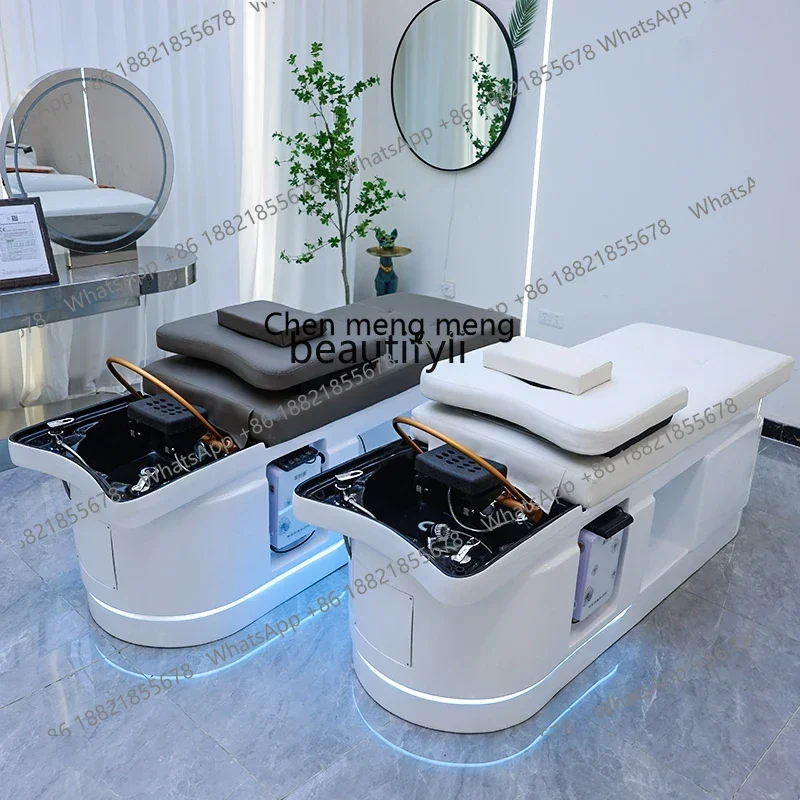 D178 Y Barber Shop Fumigation Head Therapy Shampoo Chair Water Circulation Hair Salon Fiberglass Massage Massage Couch