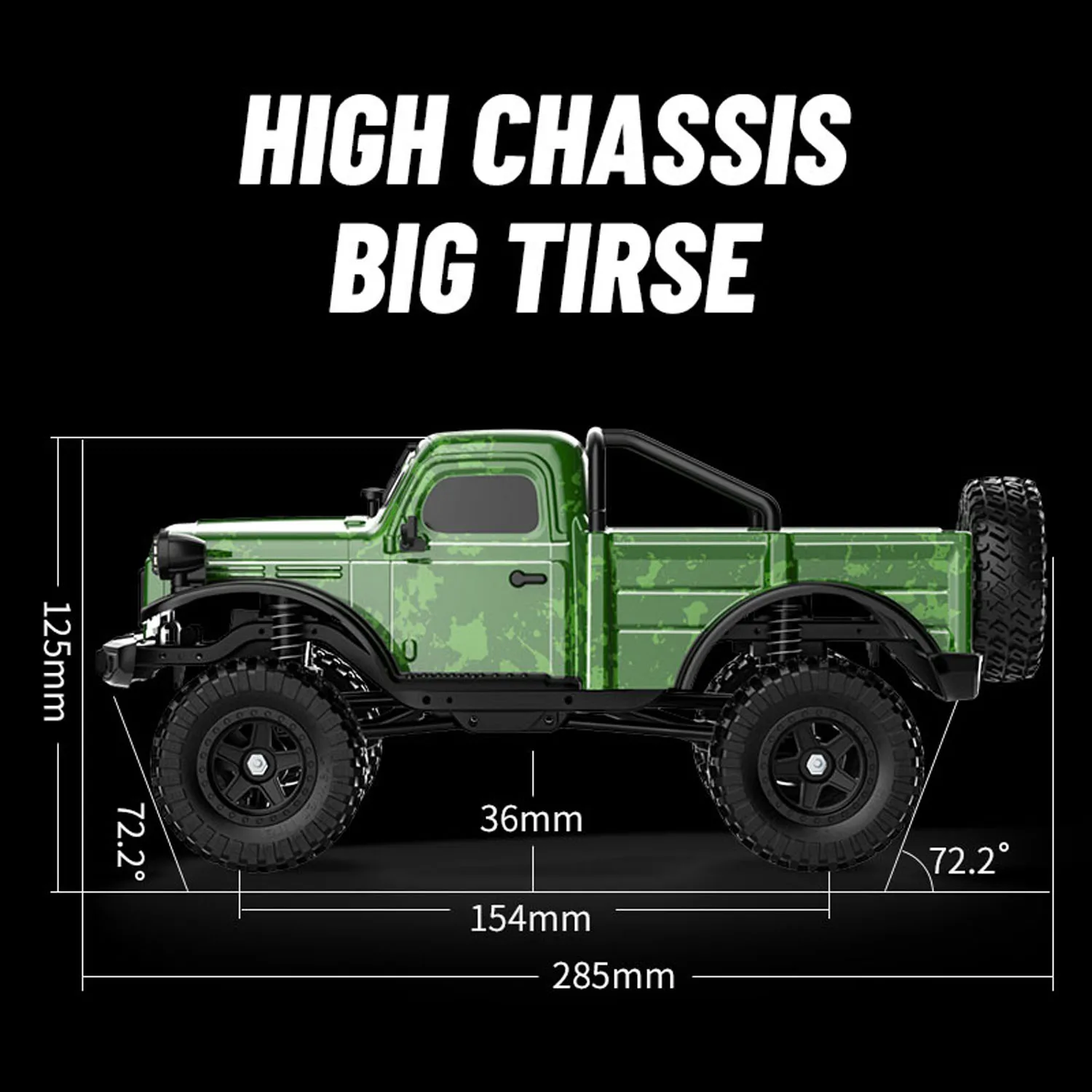 

1/18 RC Off Road Vehicle C8813 4*4 2,4 ГГц с дистанционным управлением Моделирование пикапа Альпинистский автомобиль RTR Матовый двигатель Водонепроницаемый ESC