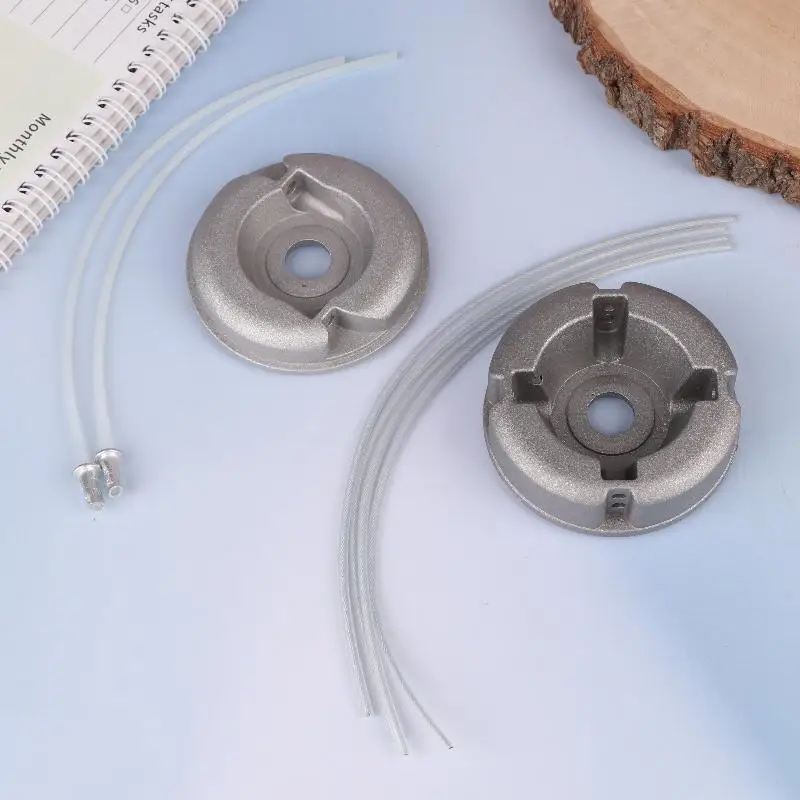 15mm Aluminum Trimmer Head Through Hole Fit String Trimmer Replacement Head Wire Rope Weed Head Accessories