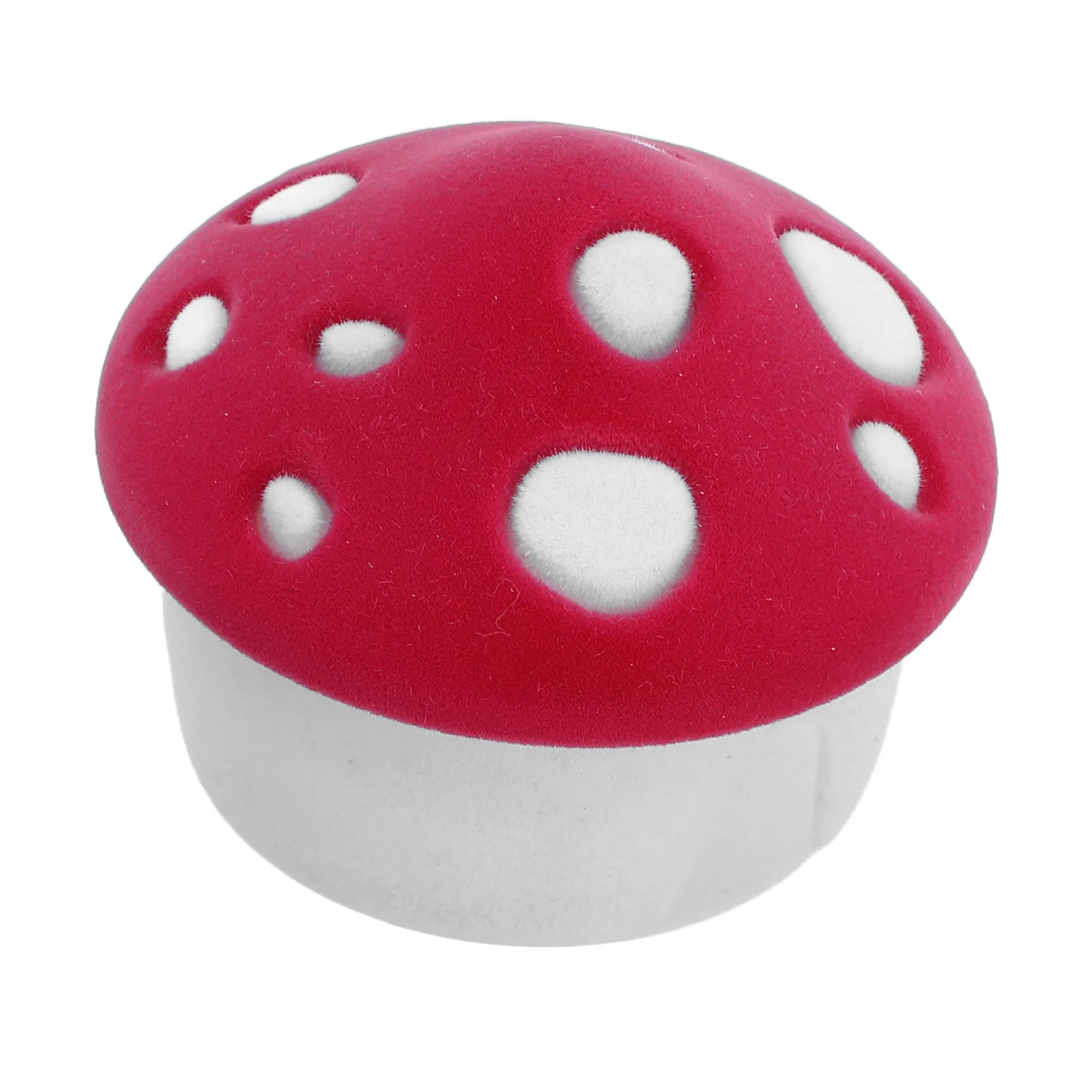 Small Mushroom House Velvet Ring Necklace Jewelry Box (Purple Red Mushroom) 2pcs Case Rings Storage Tray Display Wedding