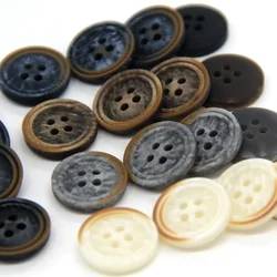 DOTOLLE 4 Holes 15/20/25mm Fashion Resin Buttons For Men Suit Coat Jacket Blouse DIY Crafts Sewing Accessories Wholesale