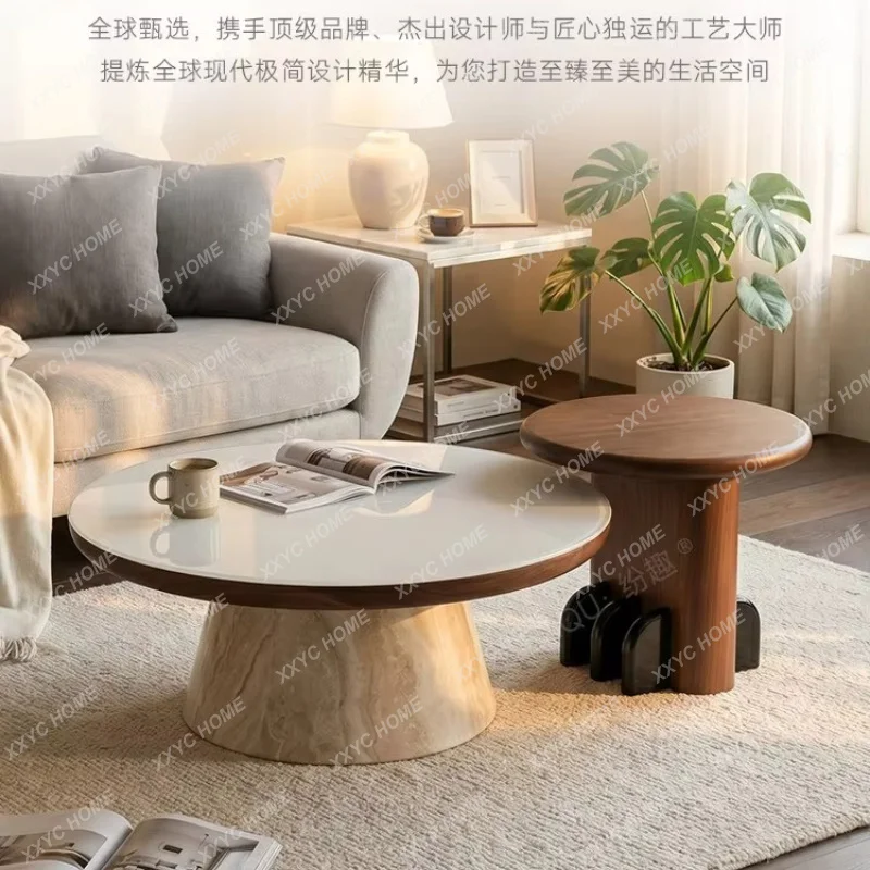 XXMedieval style living room solid wood coffee table retro high-end coffee table side table