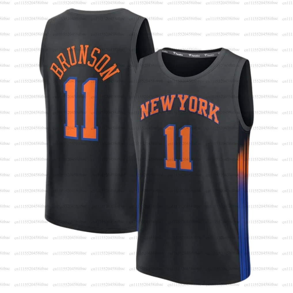 26-27 New York OG Anunoby Fanatics Blue Fast Break Replica Player Jersey Summer Men Women Breathable Quick-drying Vest Jersey