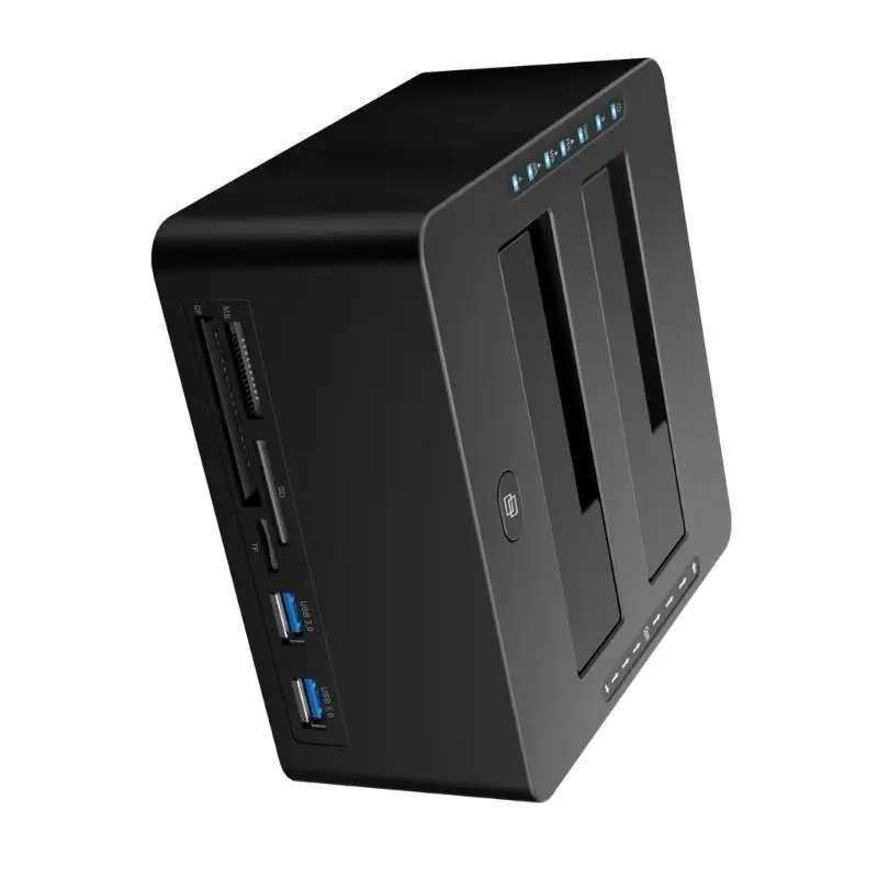 

652F Double Bay USB3.0 Hard Drive Docking Station USB Hard Drive Dock External 2.5inch/3.5inch Docking Station