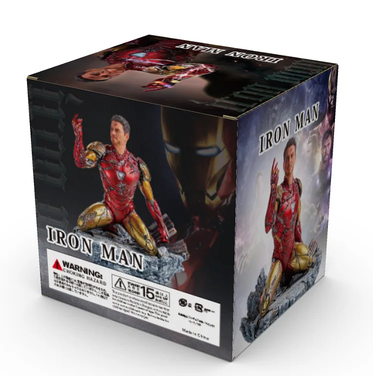 16cm Avengers: Endgame Iron Man Kneeling Position Mk85 Battle Damage Movie Figurka Model Zbieraj przedmioty dekoracyjne Zabawka dla dzieci Prezent