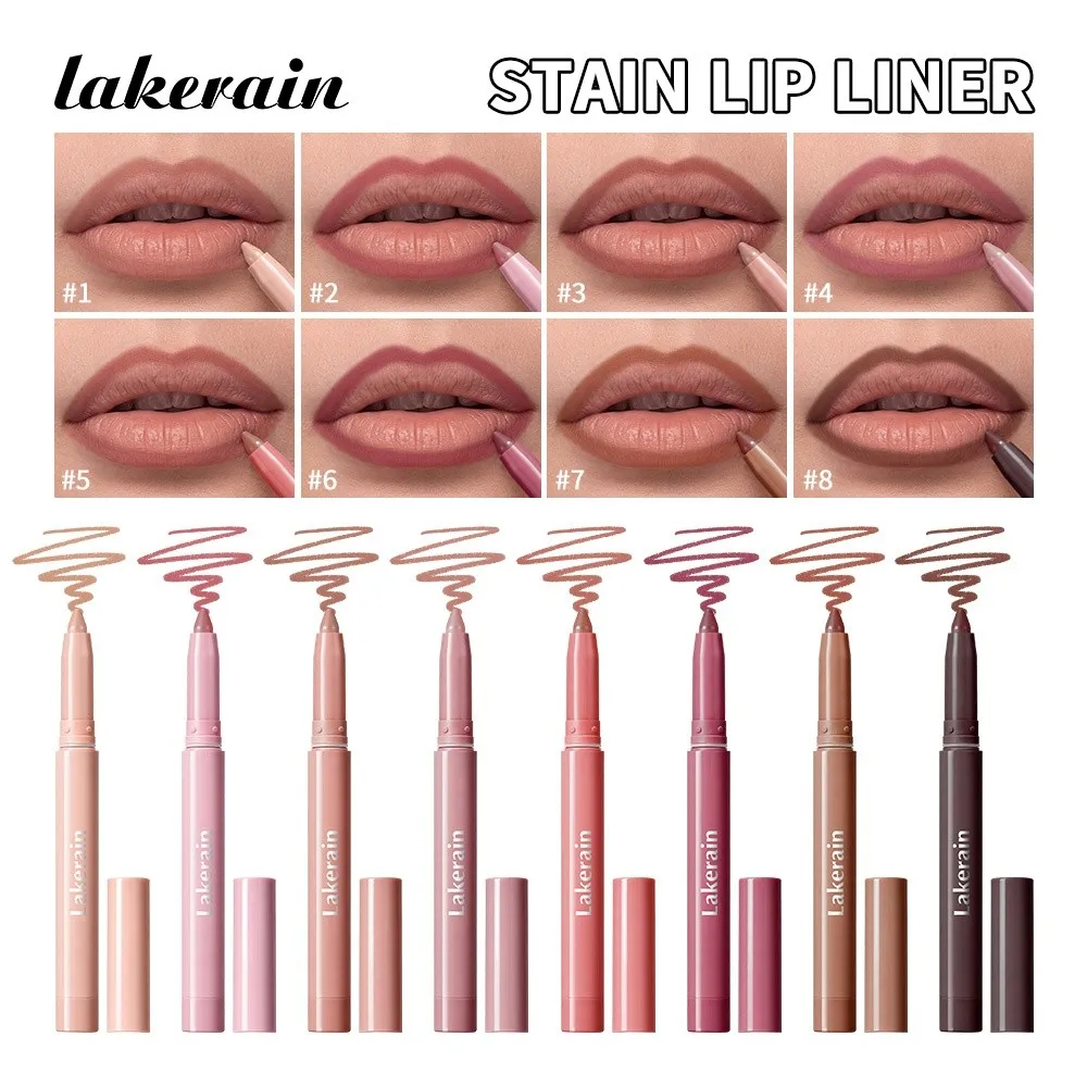 New Waterproof Lip Liner Pencil Non-stick Cup Long Lasting Matte Lip Liner Creamy Smudge-Proof Lip Stain Pen Women