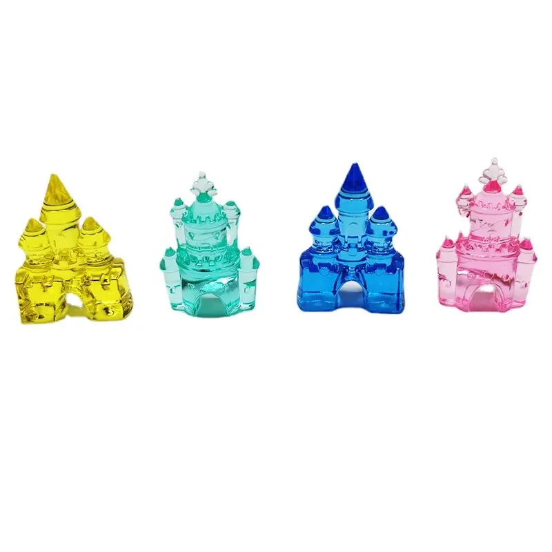 Accessoires de jeu de société de modèle de château en plastique, ensemble de 10 pièces