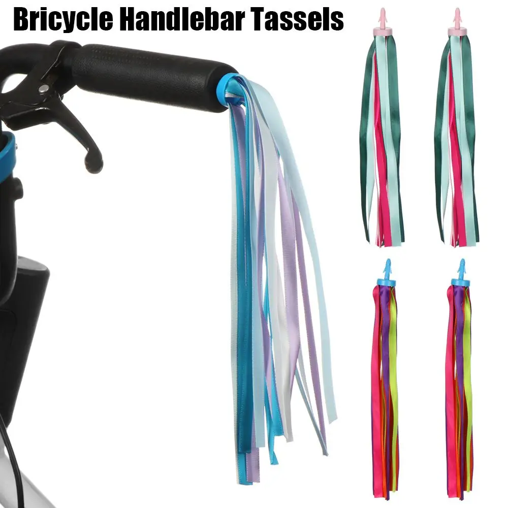 2pcs Colorful Bike Bicycle Cycling Tricycle Handlebar Tassels Kids Girls Boys Handlebar Streamers Tassels