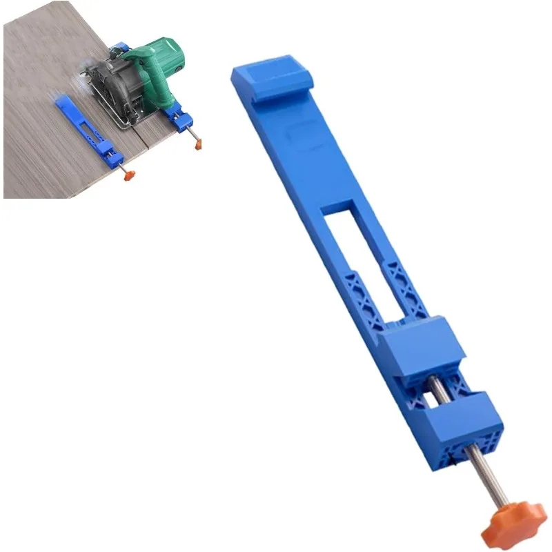 Morsetto per sega circolare guidata al laser Posizionamento regolabile Piastra di base Utensile da taglio per bordi per la lavorazione del legno Fresatura Precisione Fai da te