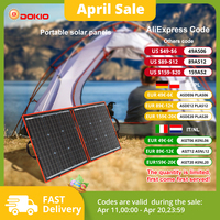 Dokio 100W Flexible Foldable 18V Solar Panel with 12V Controller Kit Portable Solar Panel for Camping/Travel/RV
