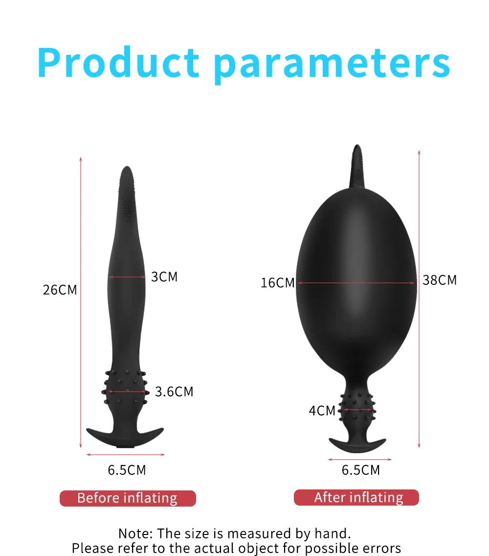 4 Style Big Inflatable Butt Plug 5 Beads Inflatable Dildo Plugs With Barbed Inflatable Anal Toys Plug Vagins Giant Butt Plug