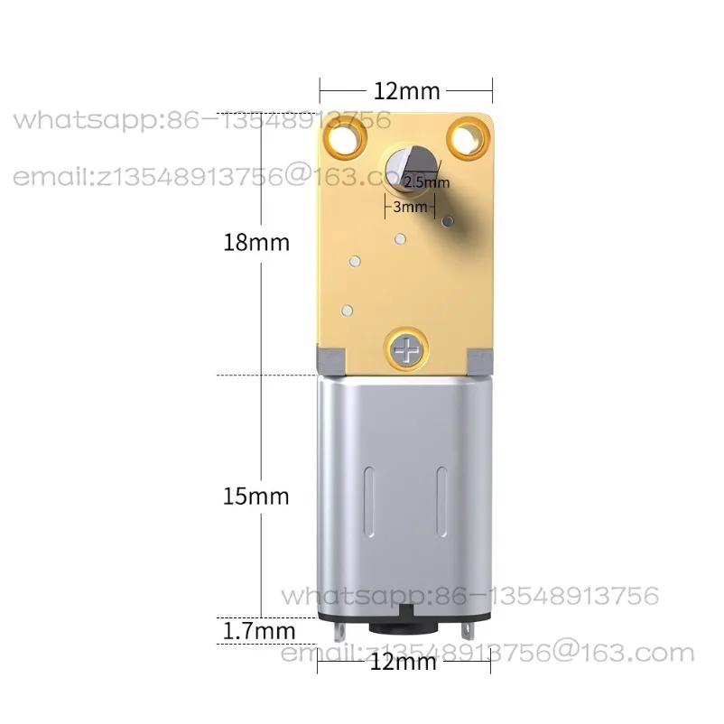 1218-N20 turbine vortex gear motor intelligent trolley 12V micro DC gear low speed motor