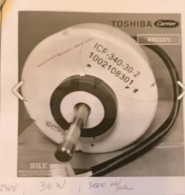 محول التردد الجديد مكيف الهواء توشيبا مروحة تيار مستمر ICF-340-30-4 1002109701   ICF-340-30-2 ( 1002108301   )