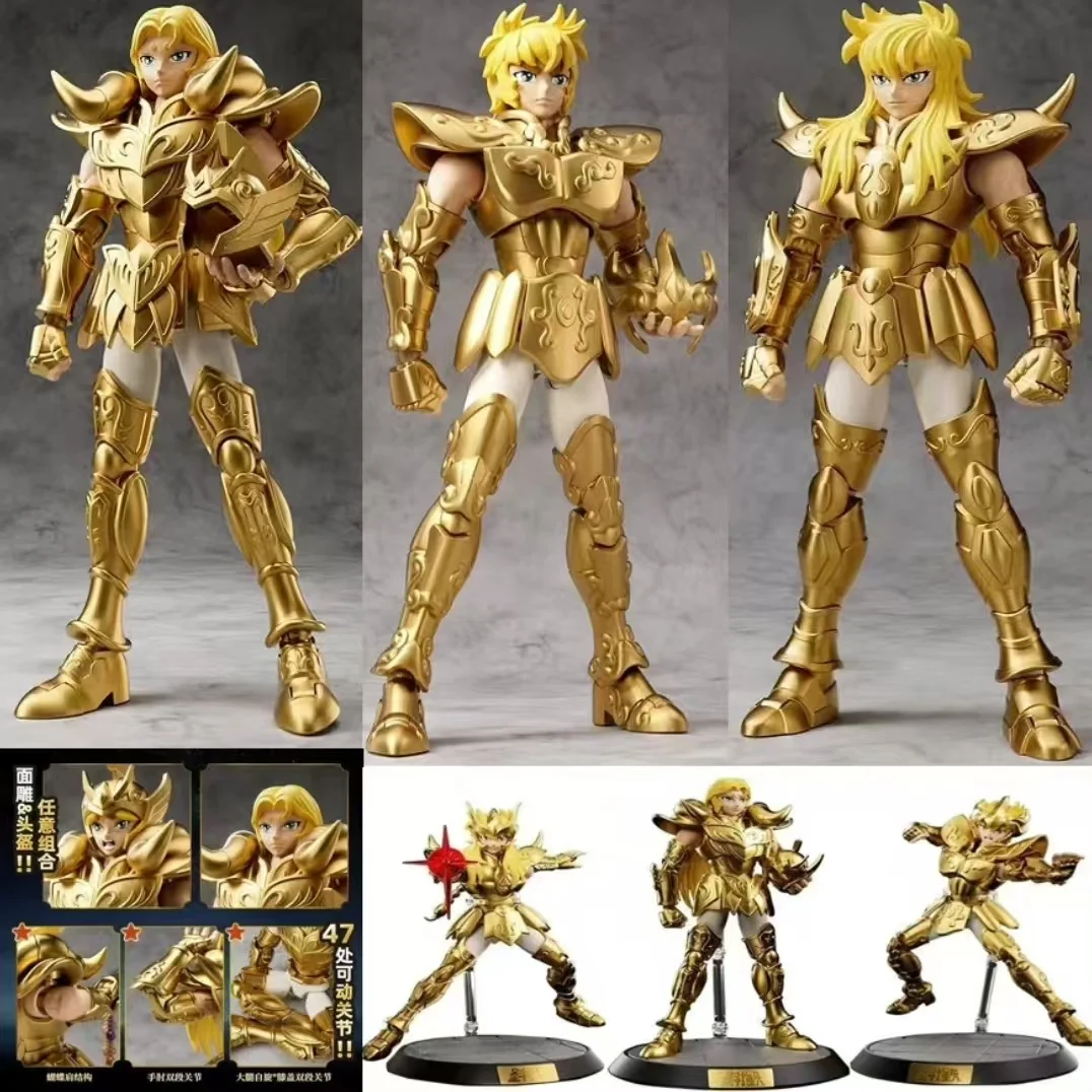 Action Figure Blokees Saint Seiya Champion Class Aries Mu Anime Figure Masami Kurumada Decortion Kids Christmas Gifts Collection