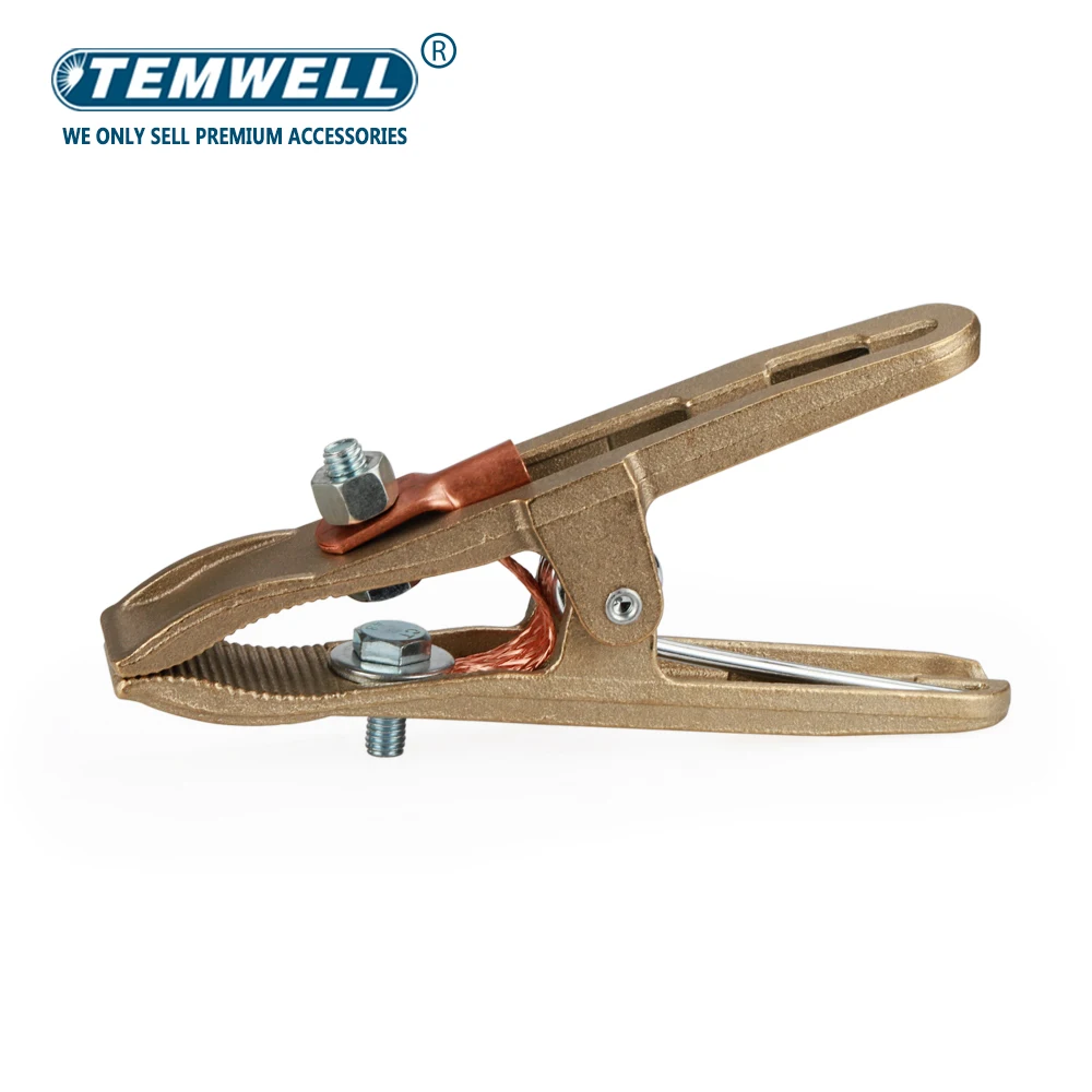 Welding Clamp 500A Ground Clamp Heavy Duty Earth Clamp for Welding/Cutting/Electrical Transaction Cable Holder Full Copper Body