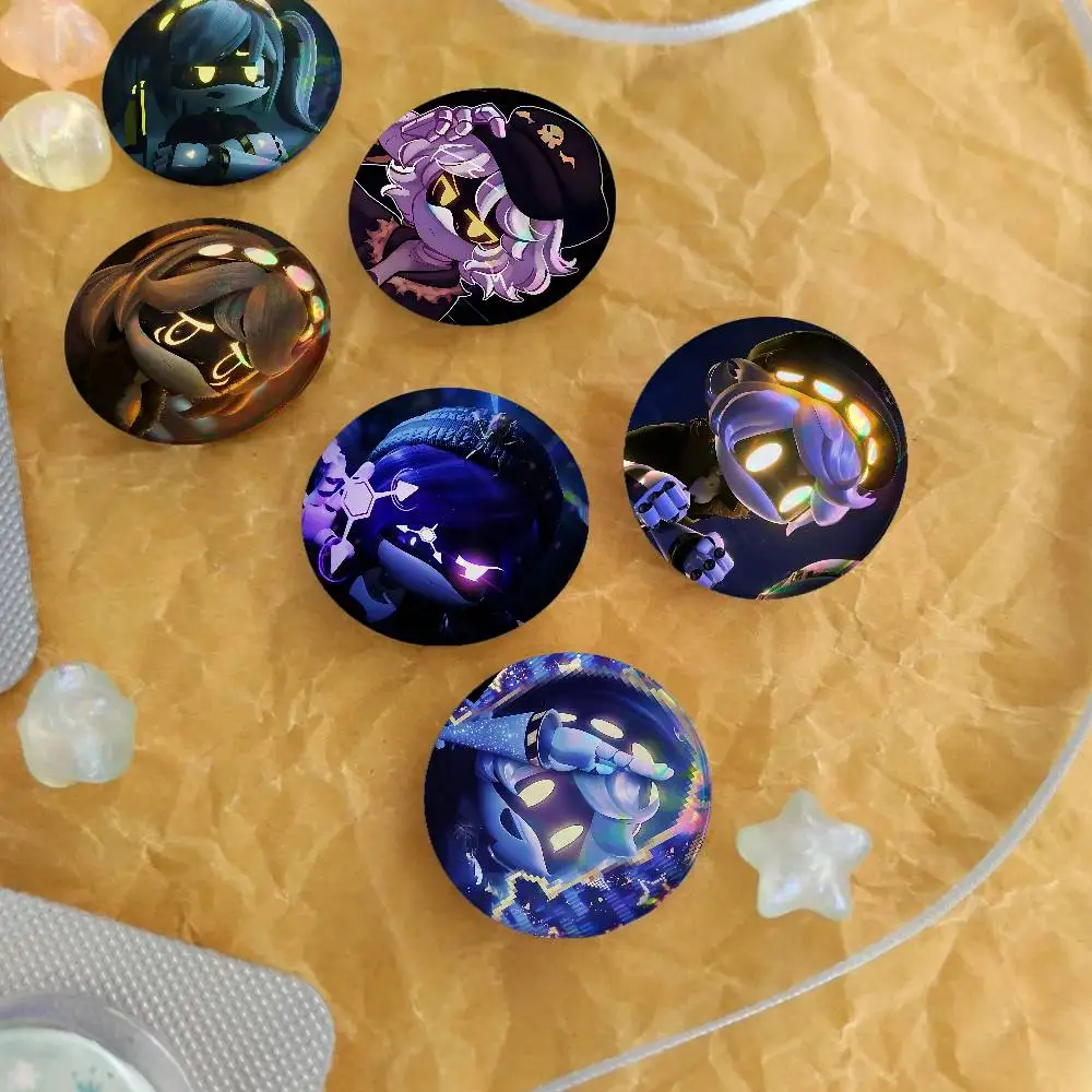 Anime M-Murder Drone For Badge Laser Holographic Custom Badge Image Metal Lapel Pin Brooch For Clothing Backpack Decorative