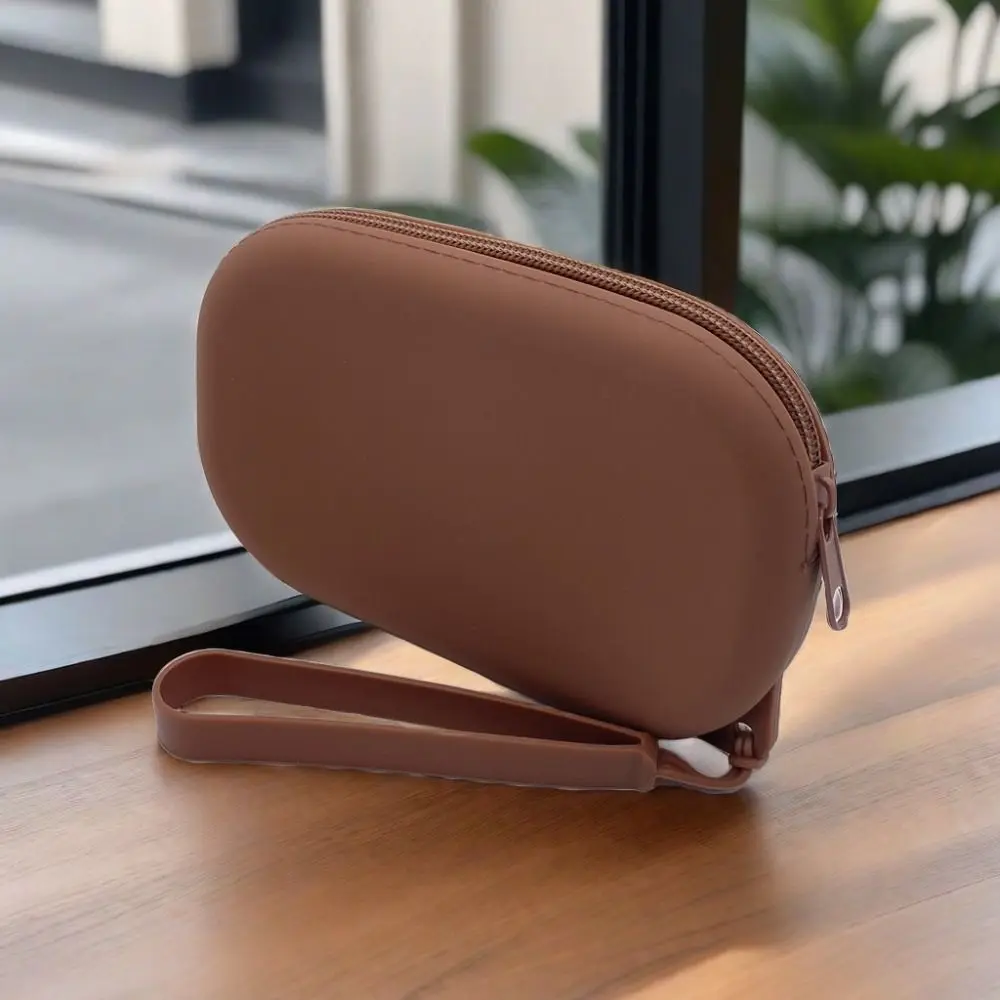 

Morandi Color Silicone Cosmetic Bag Coin Purse Rectangle Multifunction Storage Bag Large Capacity Solid Color Small Item Bag