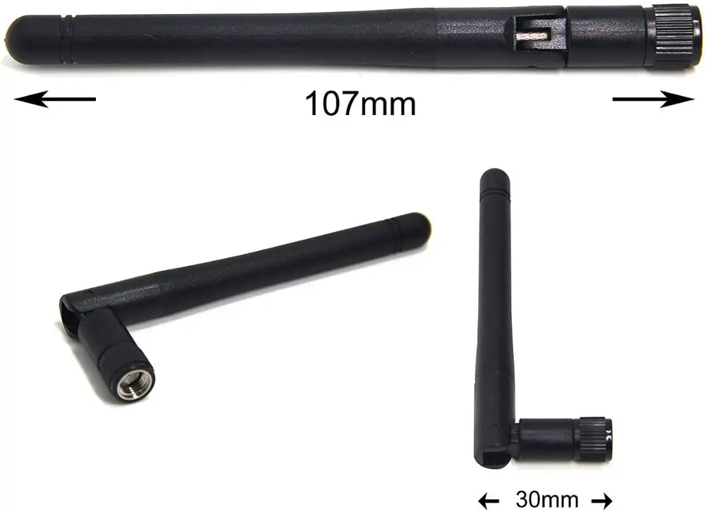 WiFi Antenna, 2.5dbi 2.4Ghz 5.8Ghz RP-SMA Male Dual Band High Gain Antenna for Router Wireless Network Wireless Camera