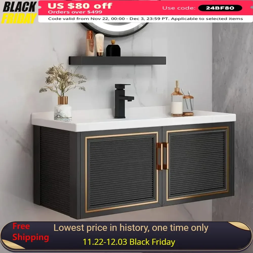 

36" Bathroom Vanity，Floating，Wall Mounted Bathroom Vanities Cabinet with Sink Combo，bathroom Cabinet