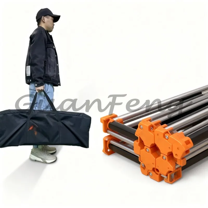 Aluminium Collapsible Telescopic Table, Multifunctional Support Frame with Woodworking Feed Frame and Stand for Workshop
