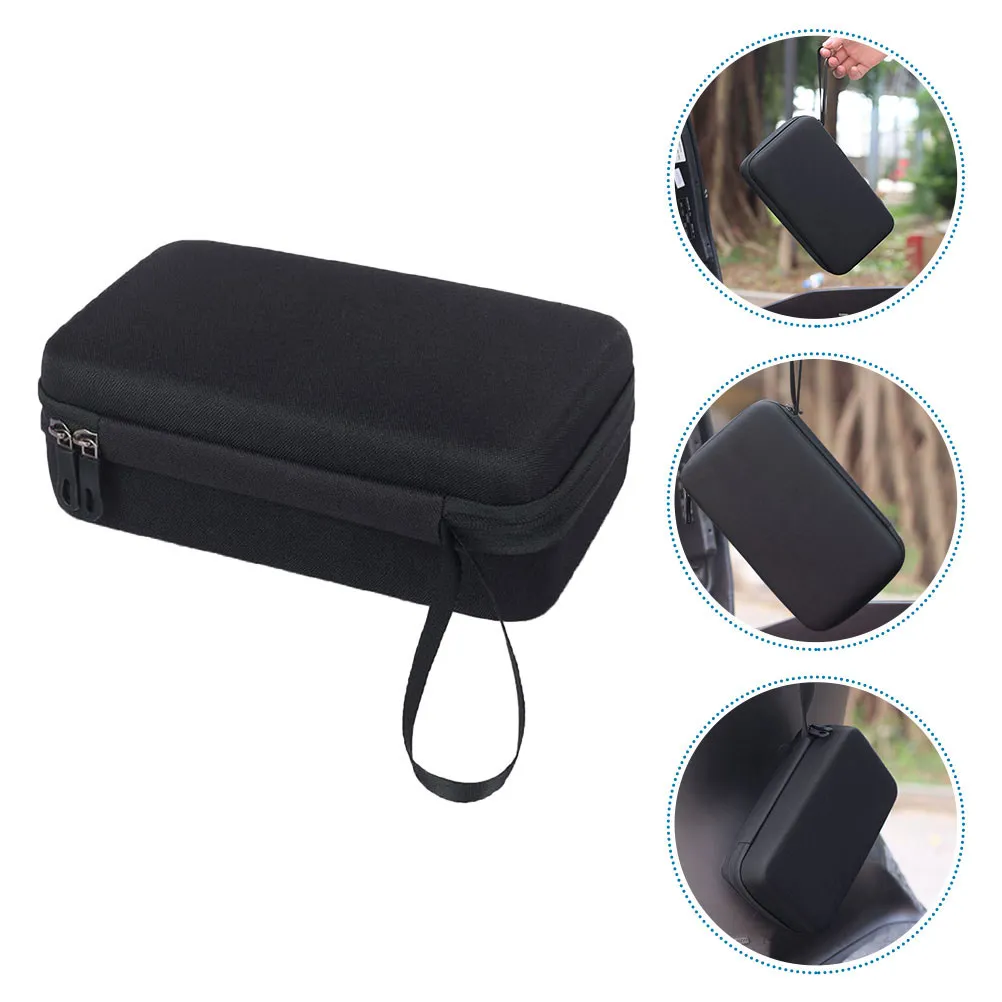 Charger Storage Bag for Electric Scooter Motorcycle Hard Shell Eva Polyester Construction Spacious Interior Cable Gadget