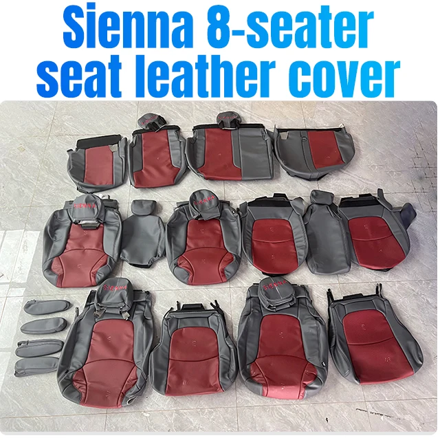 :Applicable for  sienna Full Car Wrapped Seat Leather Covers for 7-seat and 8-seat  Original Car Customization