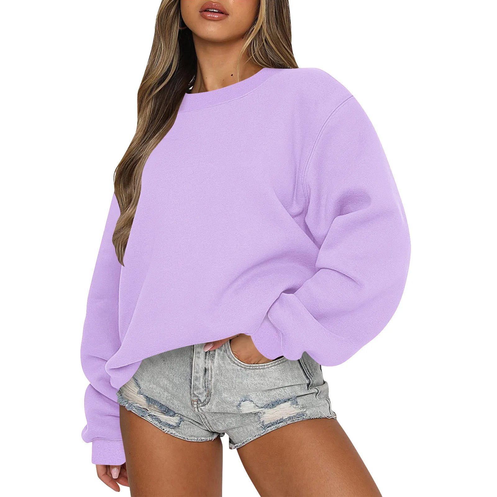 Womens Sweatshirts Oversized Crewneck Y2K Hoodies Fall Fashion 2025 Teen Girls Clothes Cute Winter Pullover Sweater