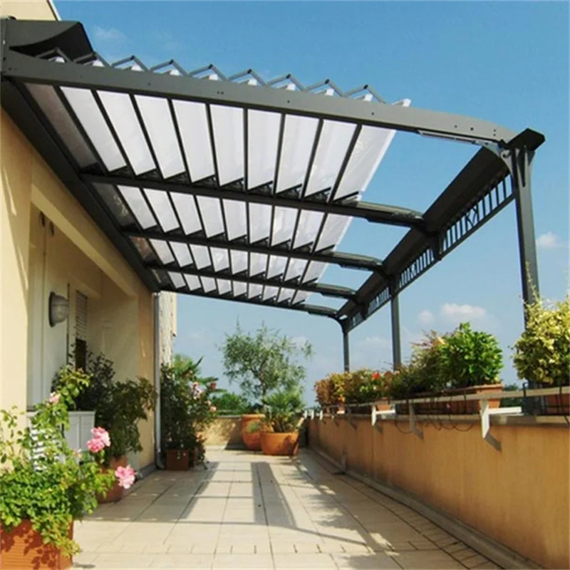 

TOMA Outdoor Pergola Waterproof Aluminium Louver Design Louvered Balcony Pergola Aluminium Modern Aluminum Horizontal Apartment