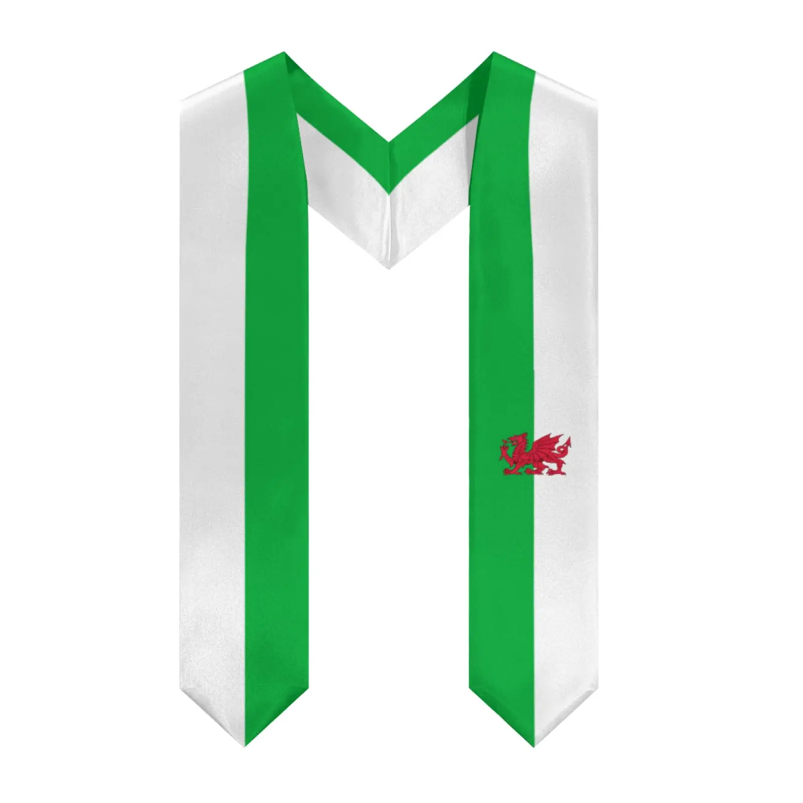 

Флаг Уэльса 2525, Cymru, вырез с v-образным вырезом, выпускной палантин, шаль, пояс чести для учебы, доска для международной студентов