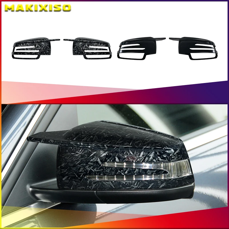 

Side Mirror Cap Covers For Mercedes Benz W176 W246 W212 W204 C117 X156 X204 W221 C218 A B C E S CLA GLA GLK Class Black Replace