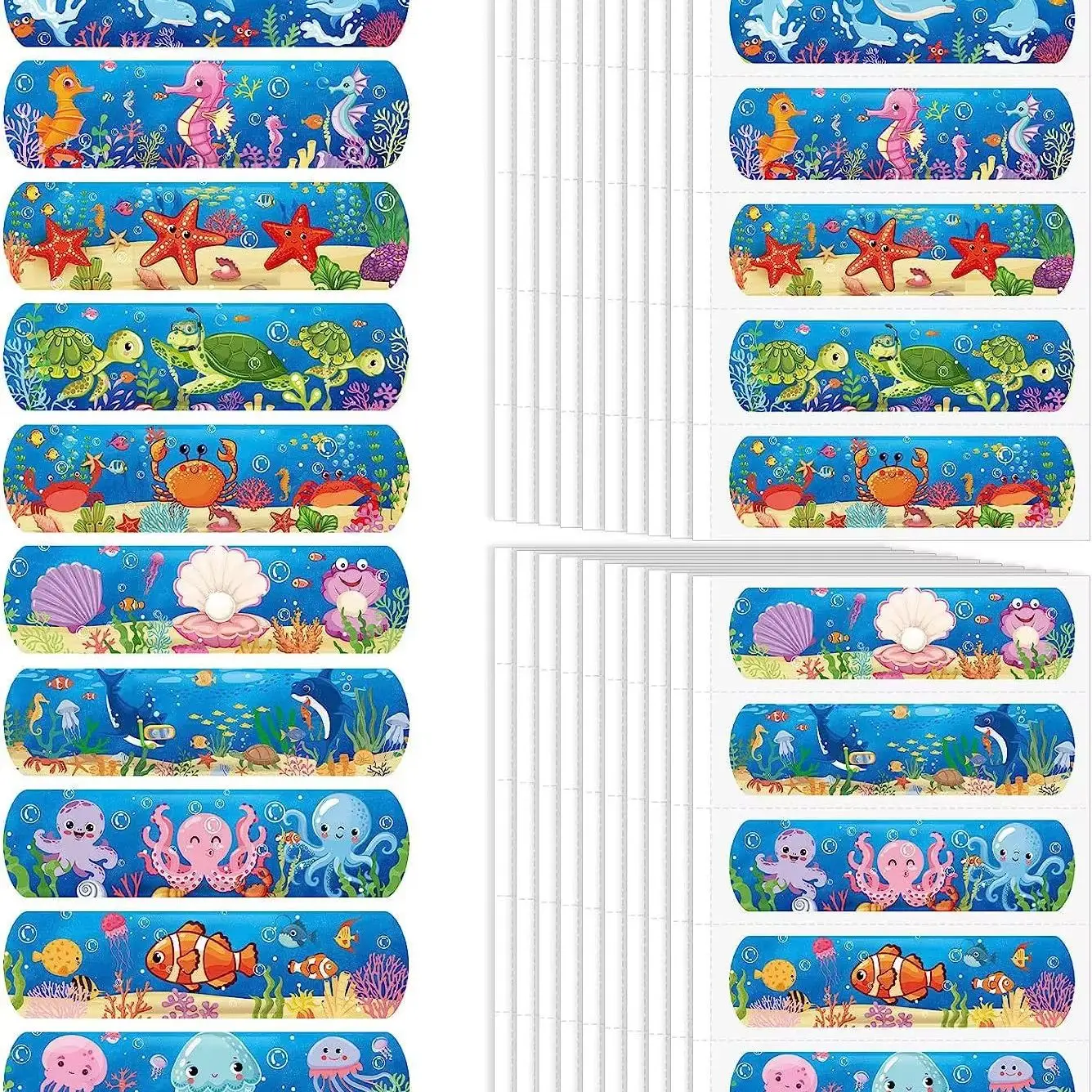 10PCS Band Aids Children Cute Cartoon Pattern Waterproof Breathable Stickable Wound First Aids Medical Hemostatic Stickers Aid