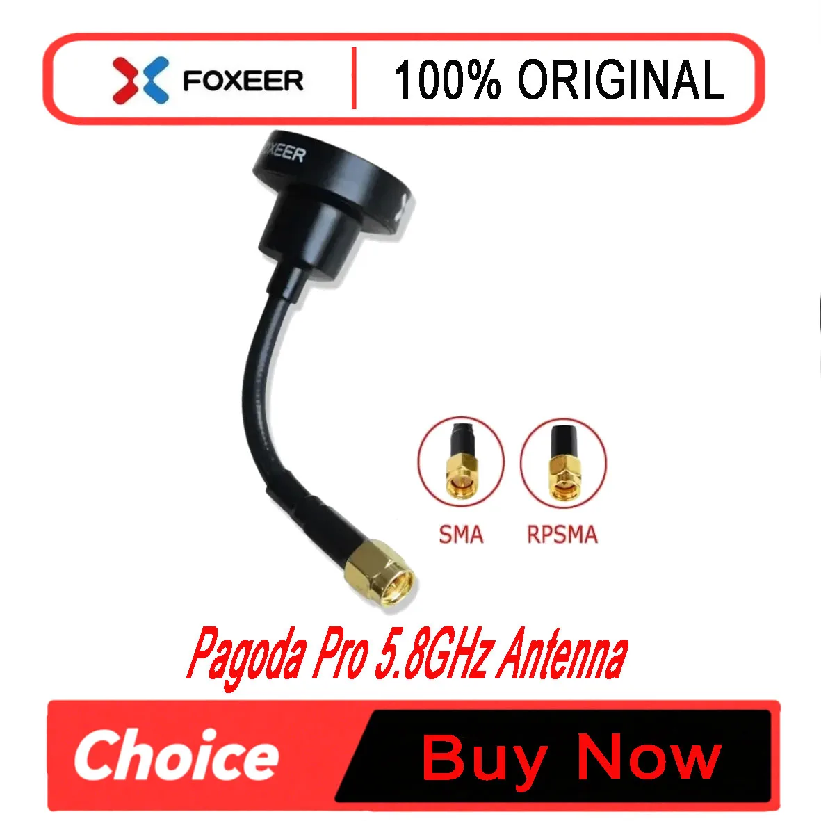 FOXEER Pagoda Pro 5,8 GHz FPV Antenna SMA/ RP-SMA UFL MMCX Stecker Niedriger Standing Wave for FPV Racing Drone Quadcopter RC